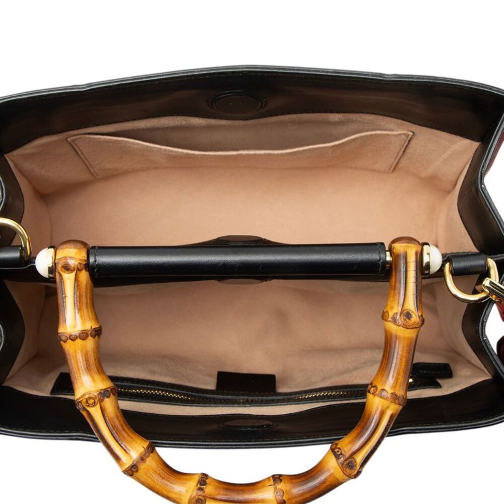 Gucci Leather Bamboo Nymphaea Medium Top Handle - Picture 7 of 16